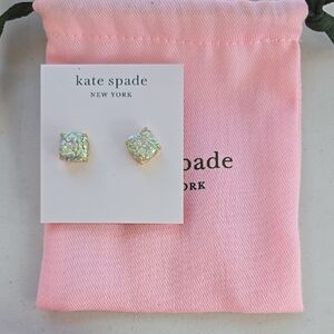 Kate Spade Gold Glitter Kids Earrings